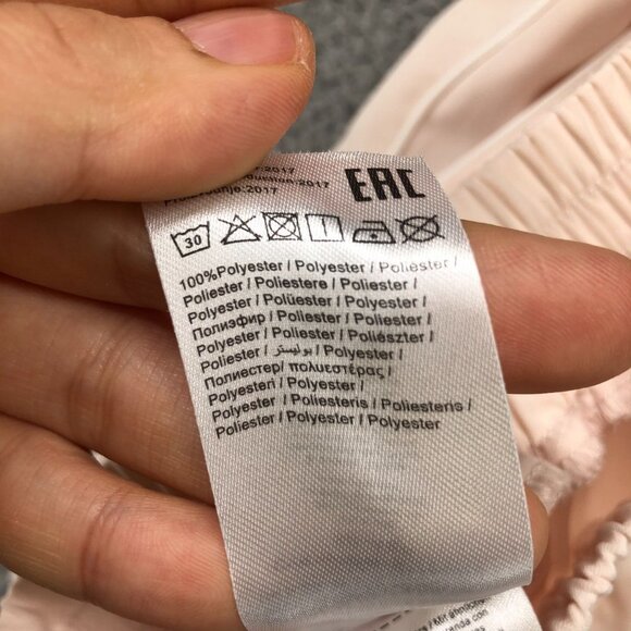 ASOS High Rise Chiffon Shorts Womens M Blush Pink Pull On Culotte Lightweight - Picture 10 of 10